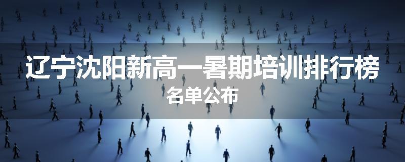辽宁沈阳新高一暑期培训排行榜名单公布