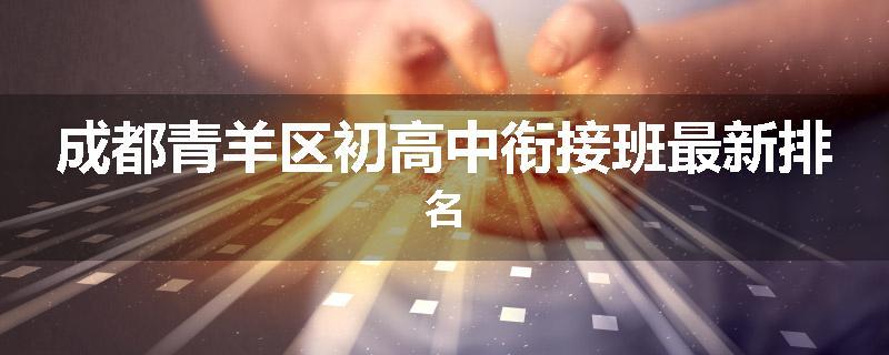 成都青羊区初高中衔接班最新排名