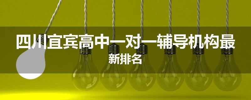 四川宜宾高中一对一辅导机构最新排名