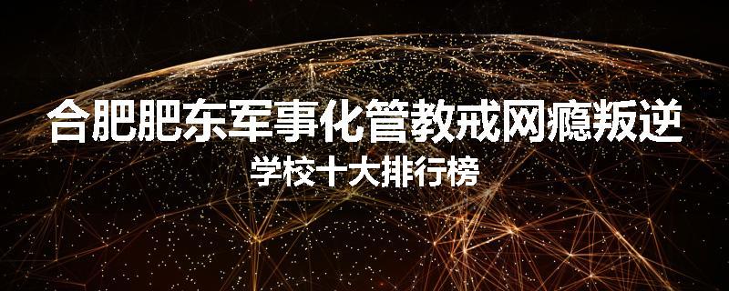 合肥肥东军事化管教戒网瘾叛逆学校十大排行榜