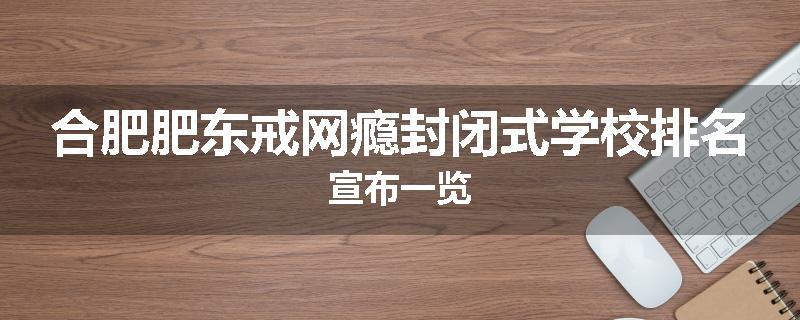 合肥肥东戒网瘾封闭式学校排名宣布一览