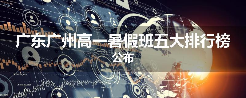 广东广州高一暑假班五大排行榜公布