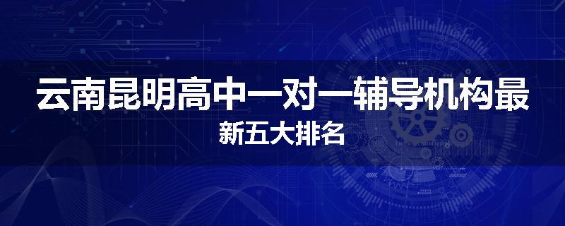 云南昆明高中一对一辅导机构最新五大排名