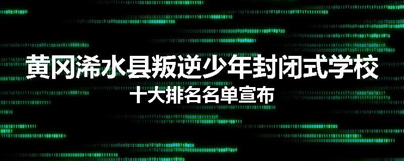 黄冈浠水县叛逆少年封闭式学校十大排名名单宣布