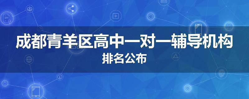 成都青羊区高中一对一辅导机构排名公布