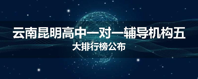 云南昆明高中一对一辅导机构五大排行榜公布