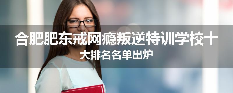 合肥肥东戒网瘾叛逆特训学校十大排名名单出炉