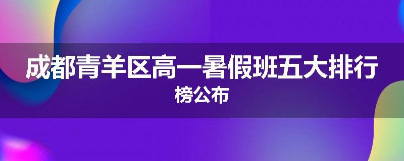 成都青羊区高一暑假班五大排行榜公布