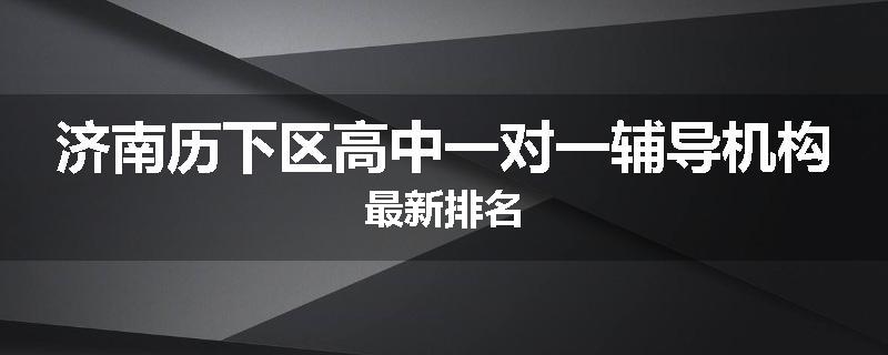 济南历下区高中一对一辅导机构最新排名