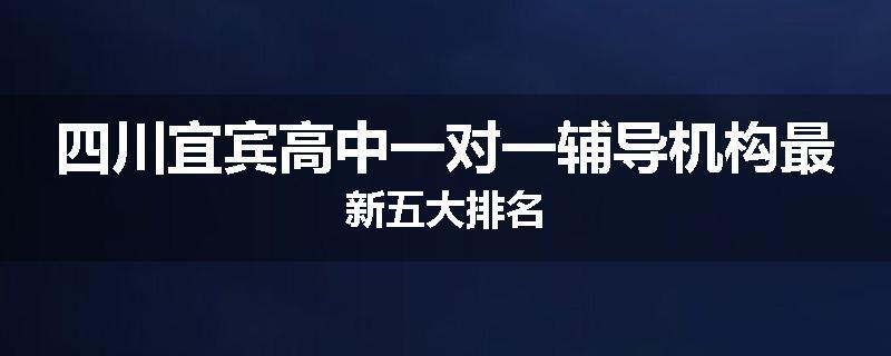 四川宜宾高中一对一辅导机构最新五大排名