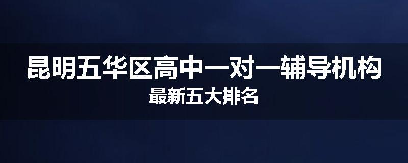 昆明五华区高中一对一辅导机构最新五大排名