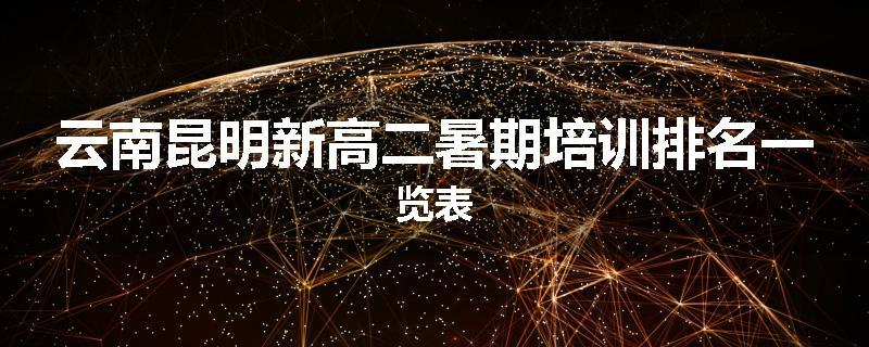 云南昆明新高二暑期培训排名一览表