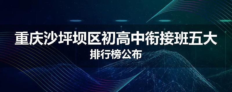 重庆沙坪坝区初高中衔接班五大排行榜公布