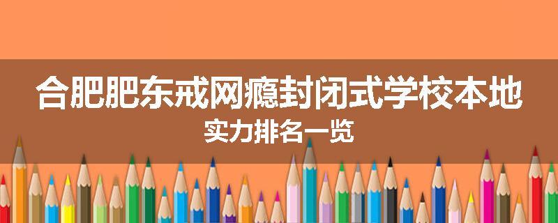 合肥肥东戒网瘾封闭式学校本地实力排名一览