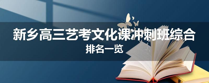 新乡高三艺考文化课冲刺班综合排名一览