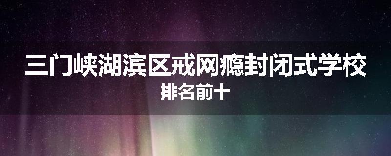 三门峡湖滨区戒网瘾封闭式学校排名前十