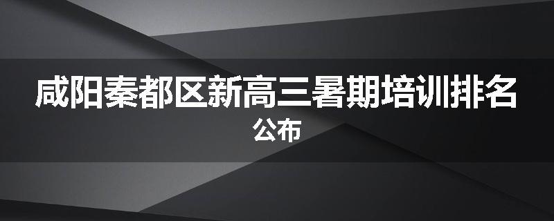 咸阳秦都区新高三暑期培训排名公布
