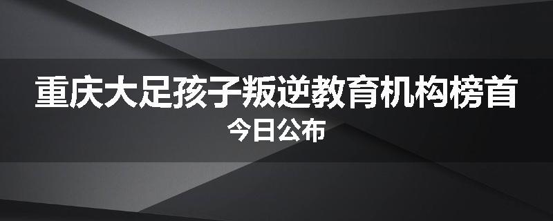 重庆大足孩子叛逆教育机构榜首今日公布