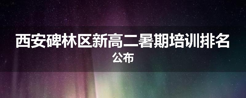 西安碑林区新高二暑期培训排名公布