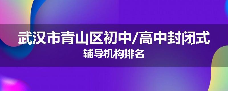 武汉市青山区初中/高中封闭式辅导机构排名