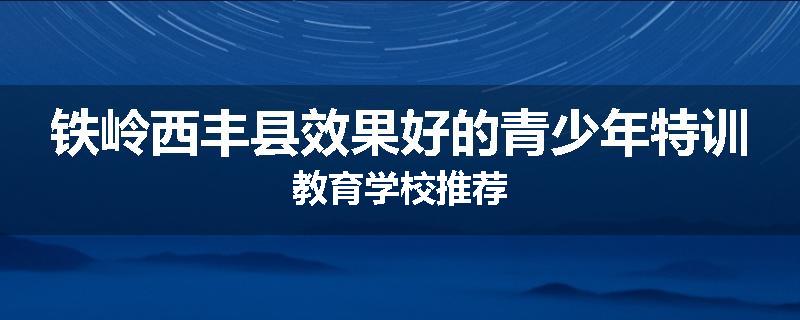 铁岭西丰县效果好的青少年特训教育学校推荐