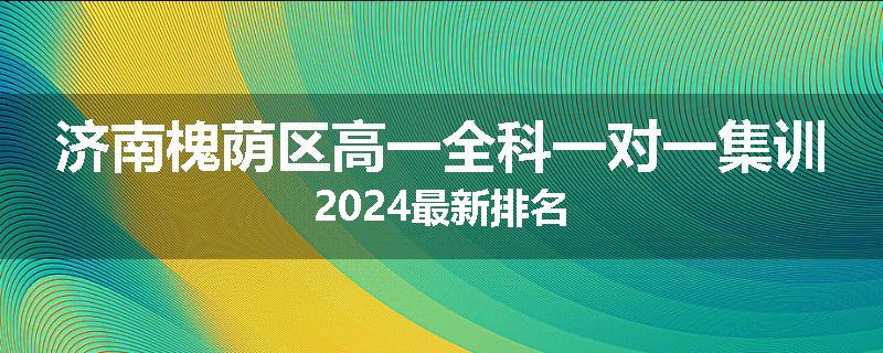 济南槐荫区高一全科一对一集训2024最新排名