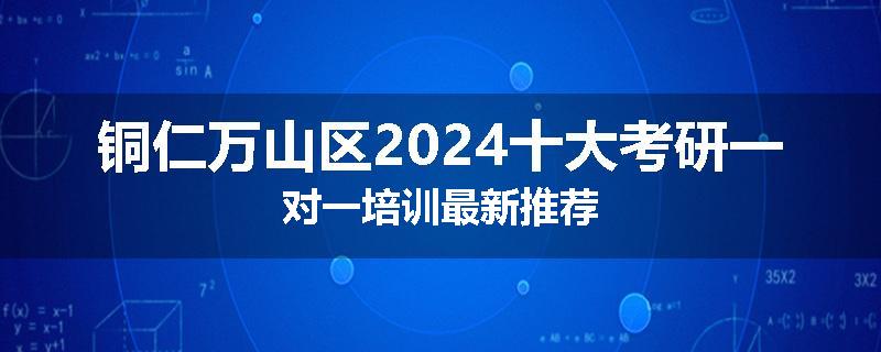 铜仁万山区2024十大考研一对一培训最新推荐