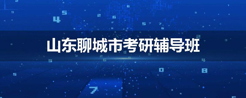 山东聊城市考研辅导班