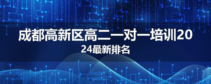 成都高新区高二一对一培训2024最新排名