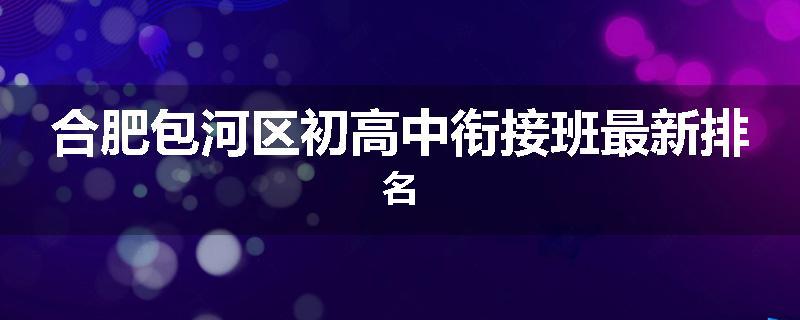 合肥包河区初高中衔接班最新排名