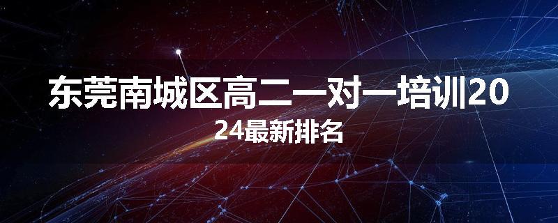 东莞南城区高二一对一培训2024最新排名