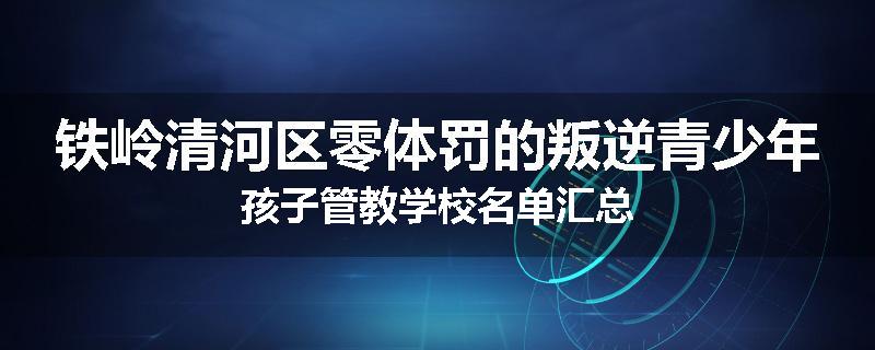 铁岭清河区零体罚的叛逆青少年孩子管教学校名单汇总
