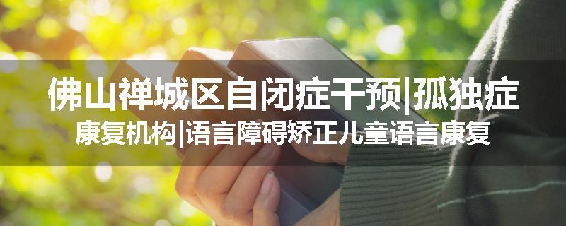 佛山禅城区自闭症干预|孤独症康复机构|语言障碍矫正儿童语言康复