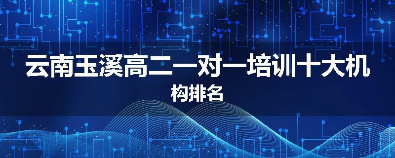 云南玉溪高二一对一培训十大机构排名