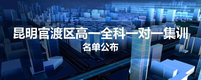 昆明官渡区高一全科一对一集训名单公布