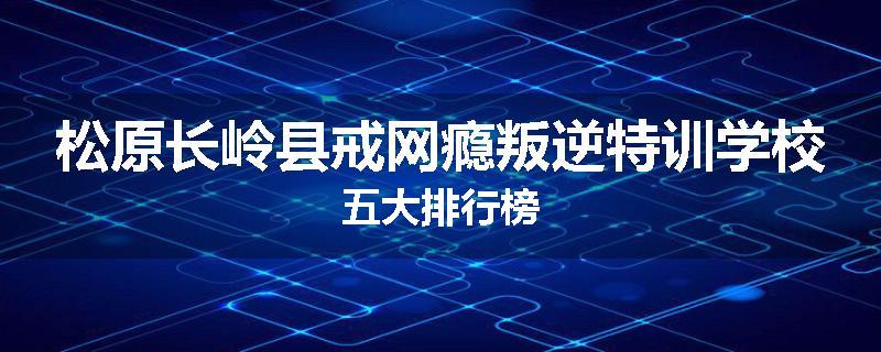 松原长岭县戒网瘾叛逆特训学校五大排行榜