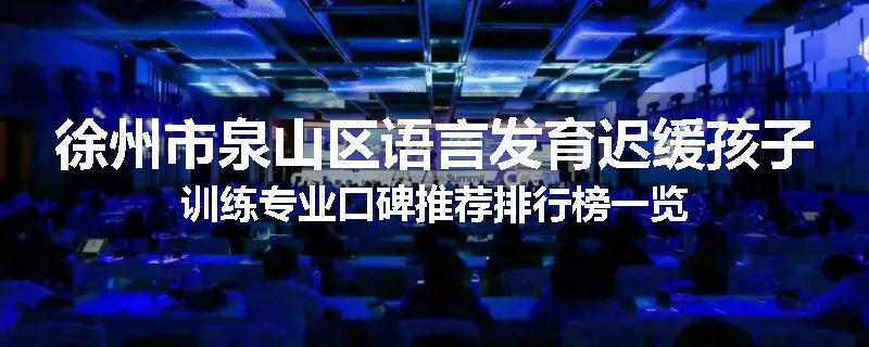 徐州市泉山区语言发育迟缓孩子训练专业口碑推荐排行榜一览