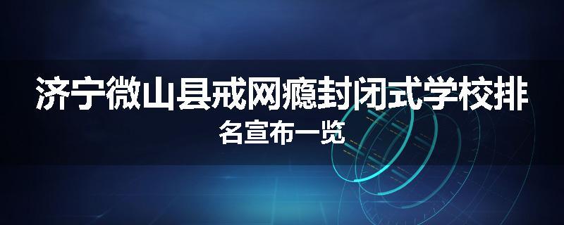 济宁微山县戒网瘾封闭式学校排名宣布一览