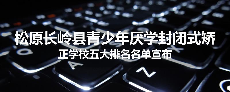 松原长岭县青少年厌学封闭式矫正学校五大排名名单宣布