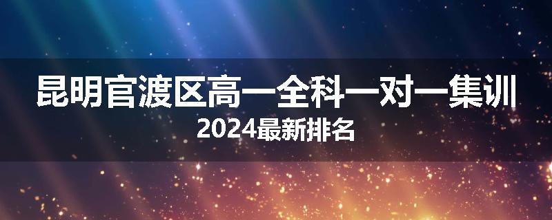 昆明官渡区高一全科一对一集训2024最新排名