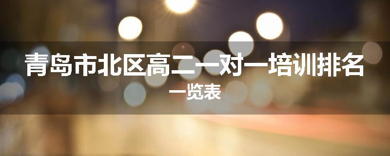 青岛市北区高二一对一培训排名一览表