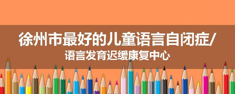 徐州市最好的儿童语言自闭症/语言发育迟缓康复中心