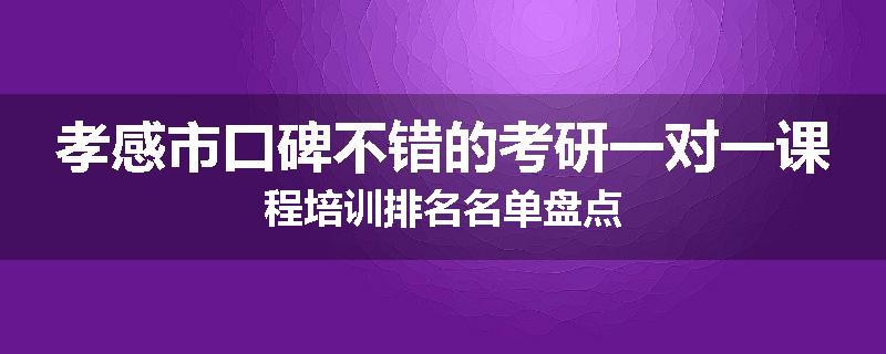 孝感市口碑不错的考研一对一课程培训排名名单盘点