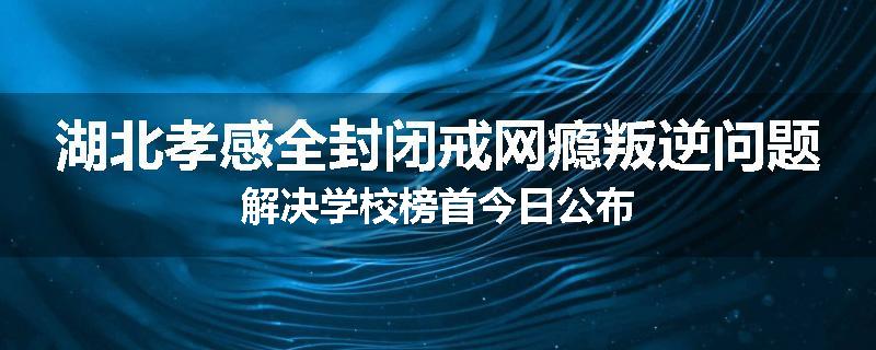 湖北孝感全封闭戒网瘾叛逆问题解决学校榜首今日公布