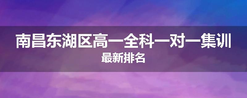 南昌东湖区高一全科一对一集训最新排名