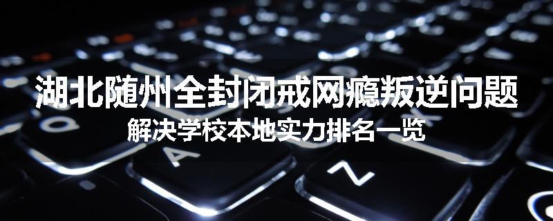 湖北随州全封闭戒网瘾叛逆问题解决学校本地实力排名一览