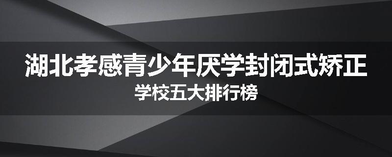 湖北孝感青少年厌学封闭式矫正学校五大排行榜