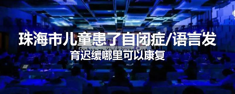 珠海市儿童患了自闭症/语言发育迟缓哪里可以康复