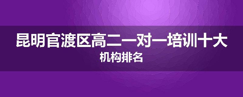 昆明官渡区高二一对一培训十大机构排名