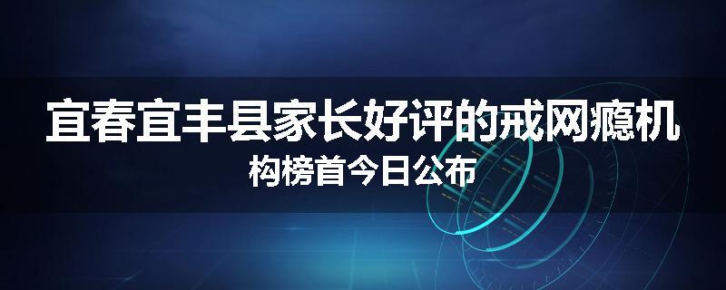 宜春宜丰县家长好评的戒网瘾机构榜首今日公布